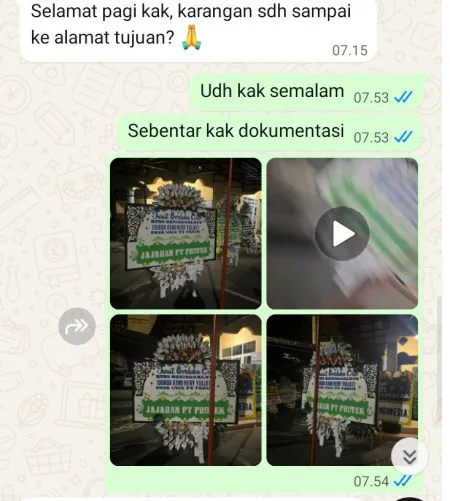 Pengiriman Papan Bunga Selamat Dempet