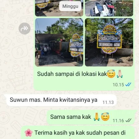 Pengiriman Papan Bunga Duka Dempet