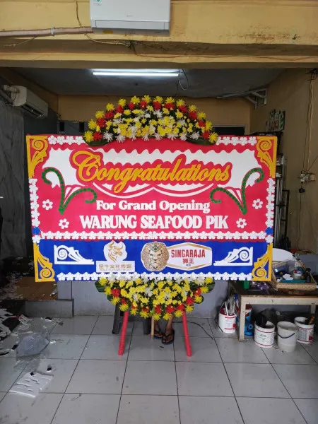 Papan Bunga Ucapan Selamat Dempet